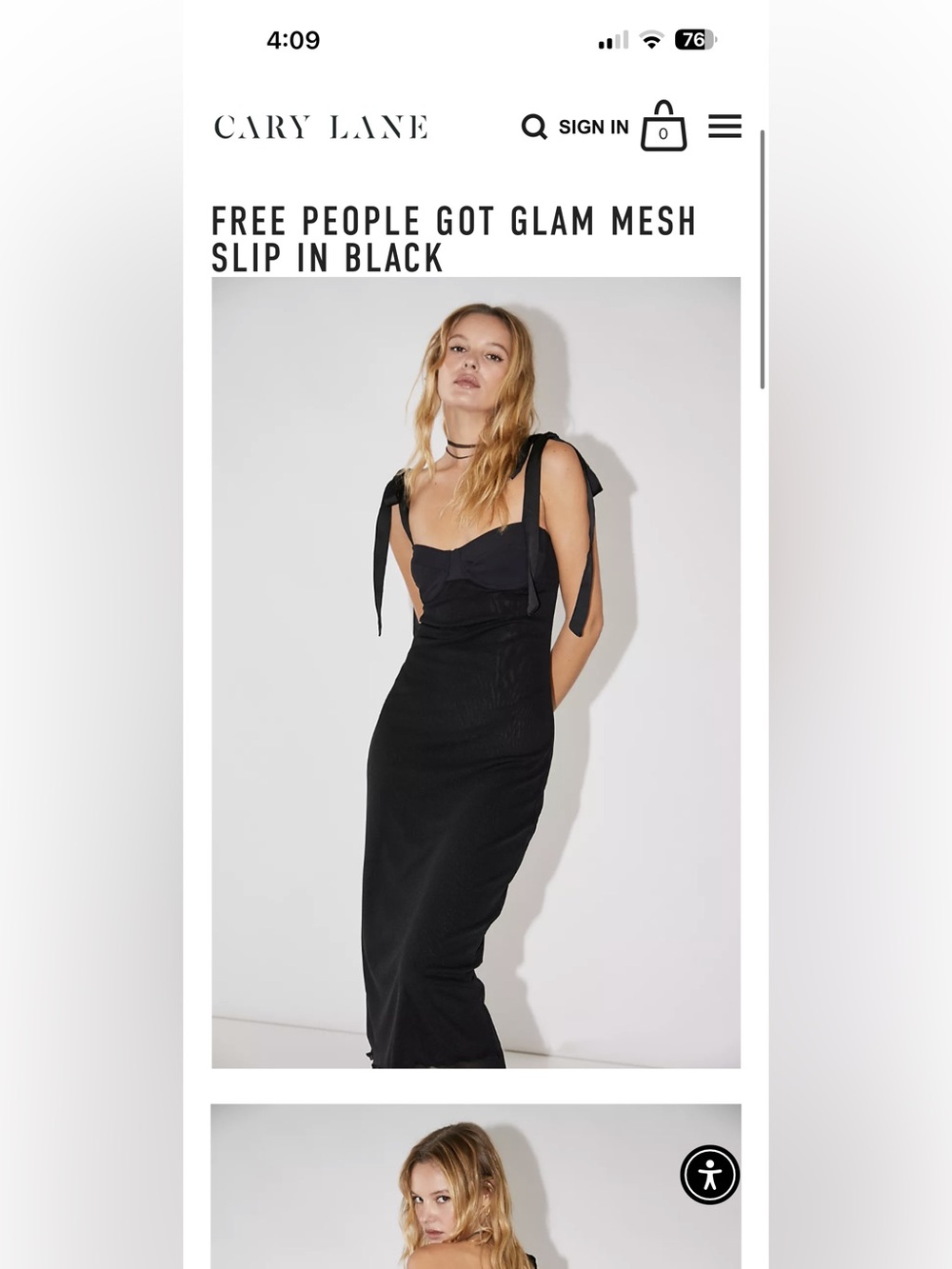 EUC FREE PEOPLE Got Glam Mesh Midi Slip Dress